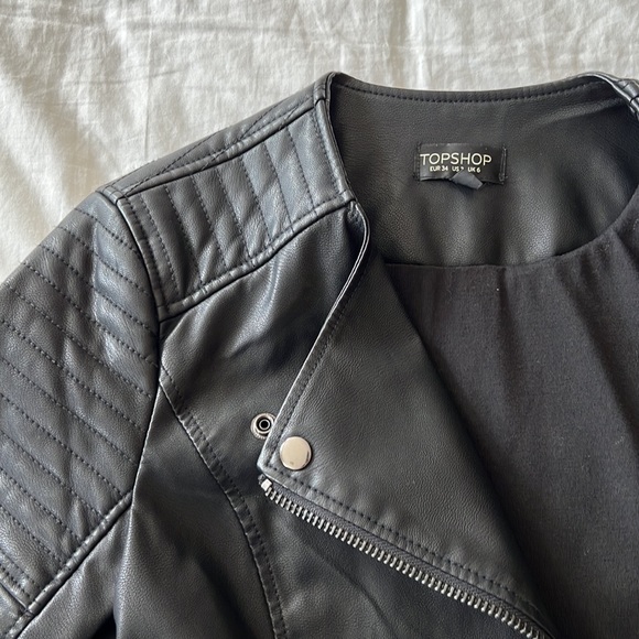 Topshop faux leather jacket - Picture 3 of 6